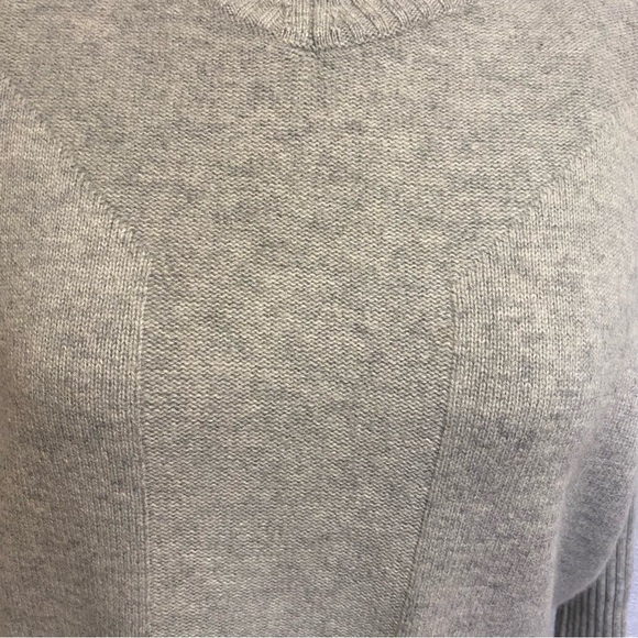 Pure cashmere heather grey melange mockneck - Picture 3 of 7